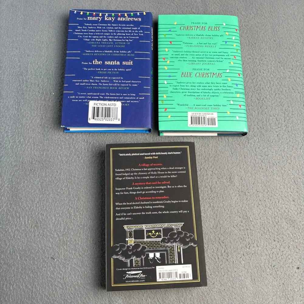 Christmas Book Bundle Mary Kay Andrews Denzil Meyrick Mystery Fiction 3 Books